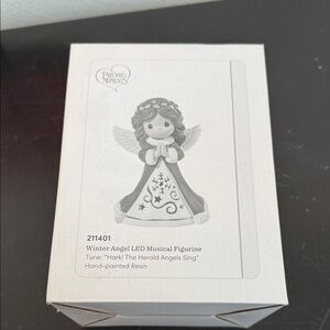 Precious Moments Angel Figurine with Blue and White Details